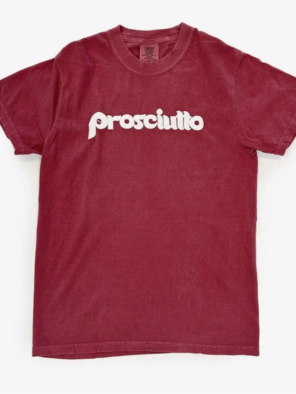 Prosciutto Graphic Tee in Burgundy